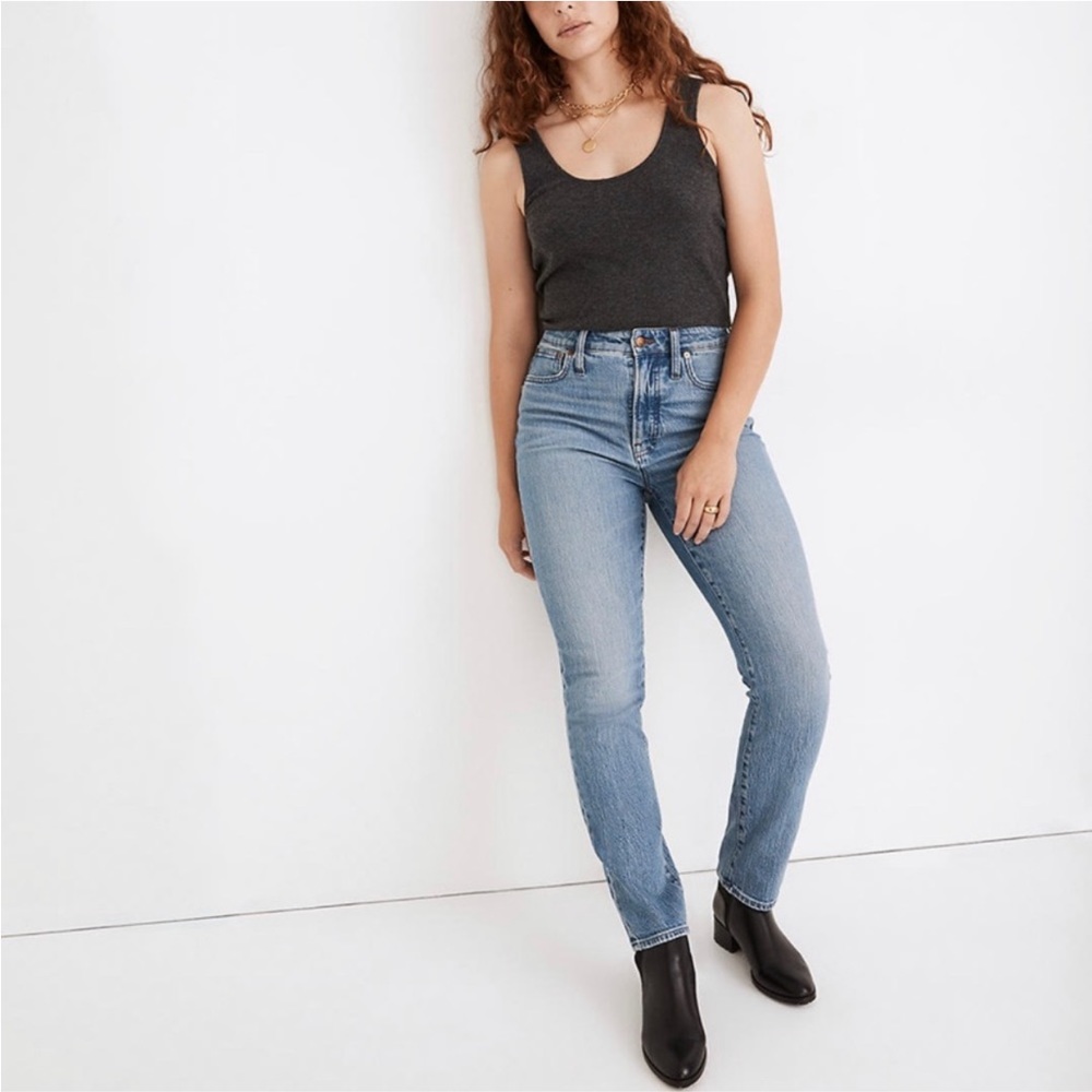 Madewell The Tall Curvy Perfect Vintage Jean in Banner Wash High Rise Plus Size
